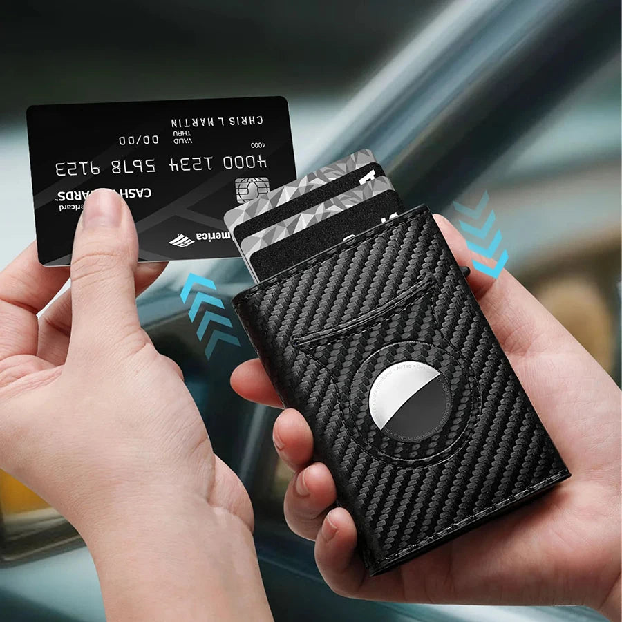 Men'S Carbon Fiber Magnetic Card Clip