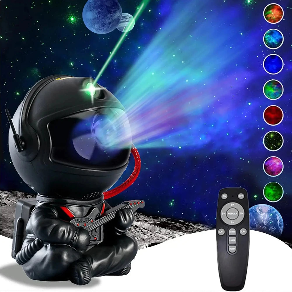 Astronauta Proyector De Galaxias