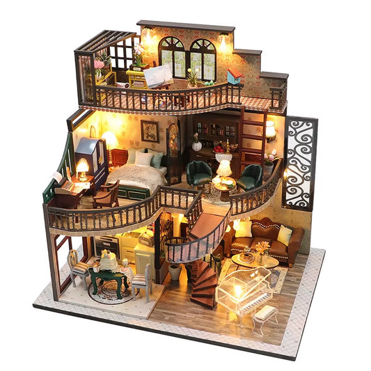 Mini casa de muñecas.