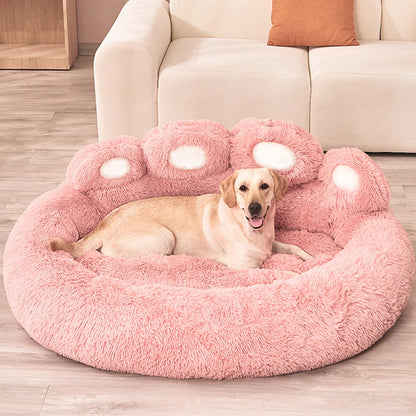Cama de felpa para cachorros.