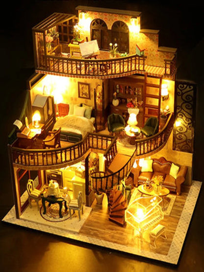 Mini casa de muñecas.