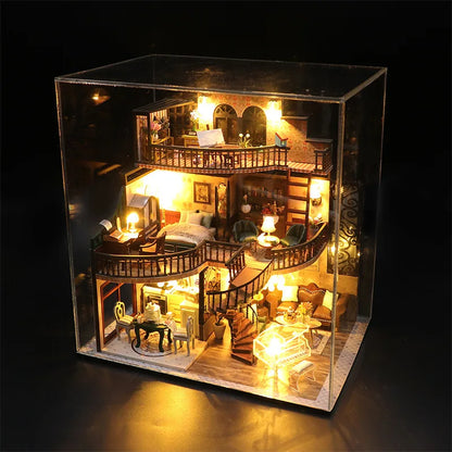 Mini casa de muñecas.