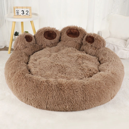 Cama de felpa para cachorros.
